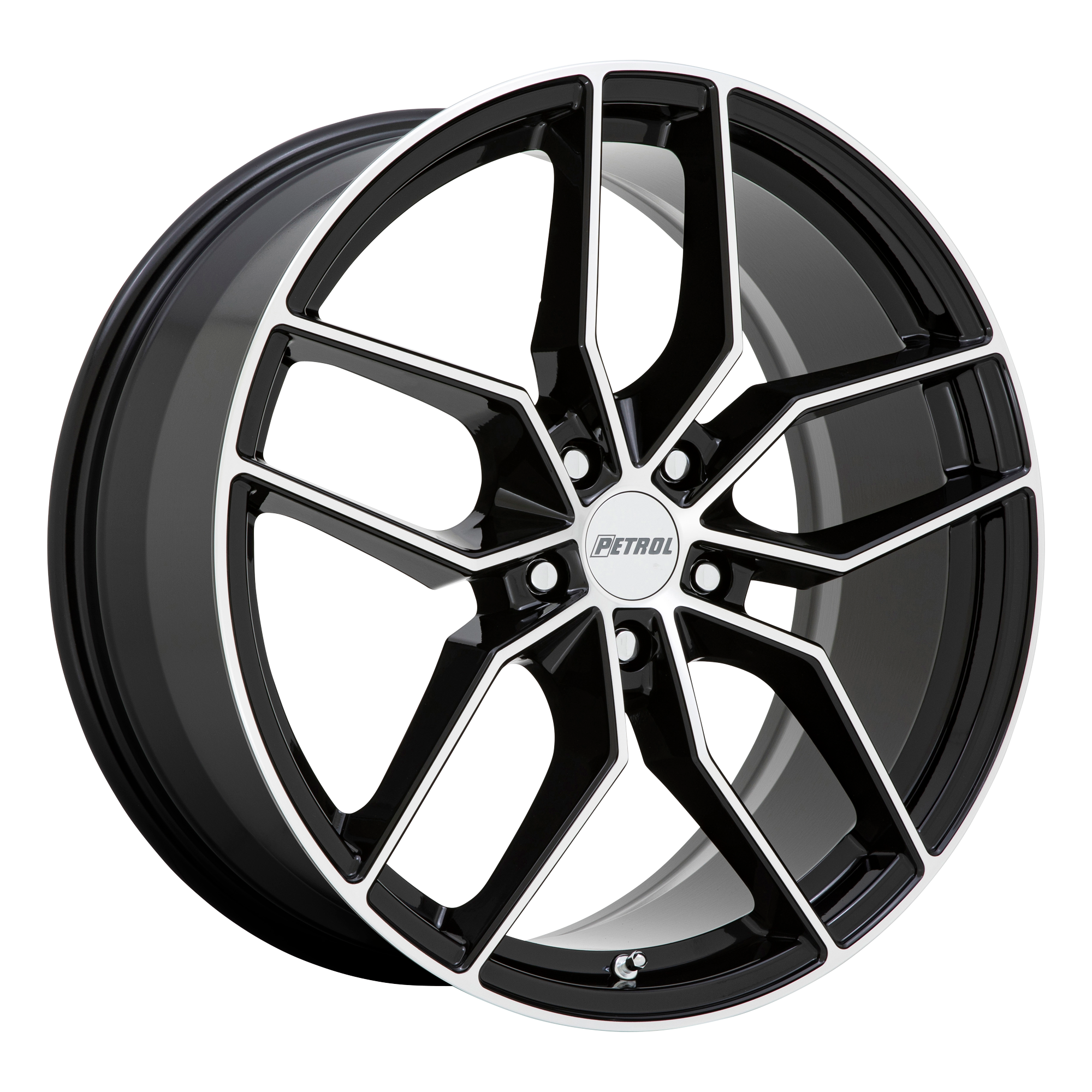 Petrol P5C – 19X8 – 5X120 – 35 mm – GLOSS BLACK W/ MACH CUT FACE
