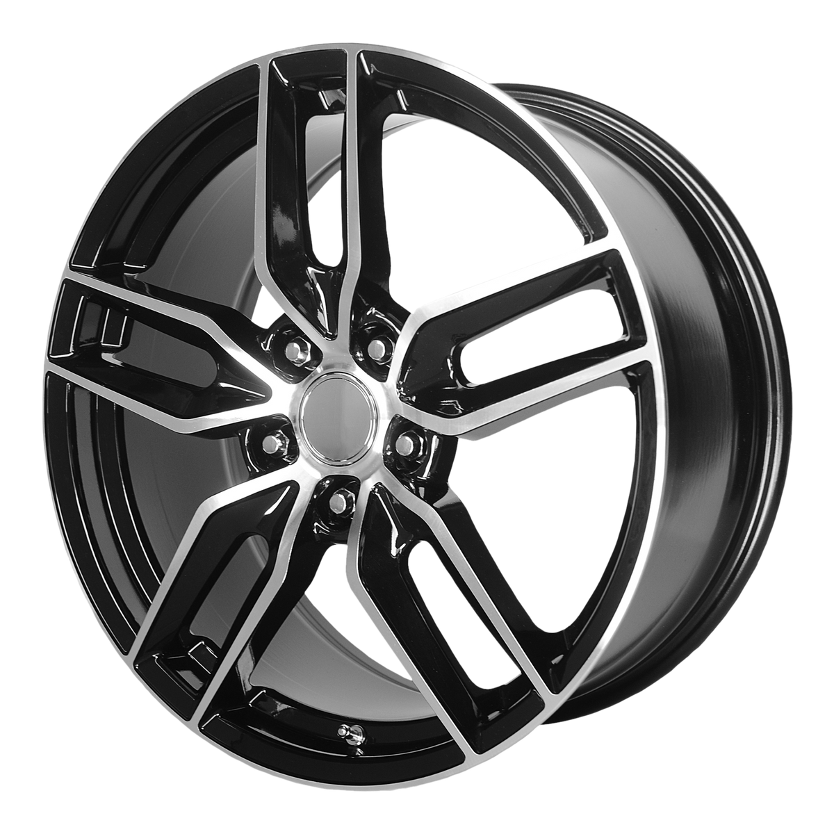 Performance Replicas PR160 – 19X10 – 5X120.65 – 56 mm – GLOSS BLACK W/ MACHINED SPOKES