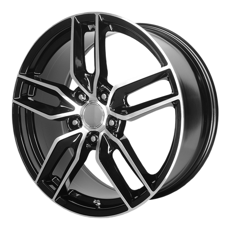 Performance Replicas PR160 – 20X10 – 5X120.65 – 79 mm – GLOSS BLACK W/ MACHINED SPOKES