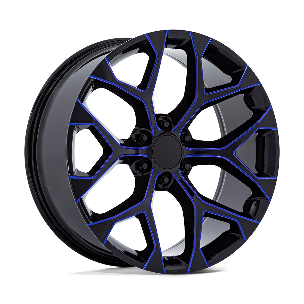 Performance Replicas PR176 – 26X10 – 6X139.7 – 24 mm – GLOSS BLACK MACHINED BLUE MILL