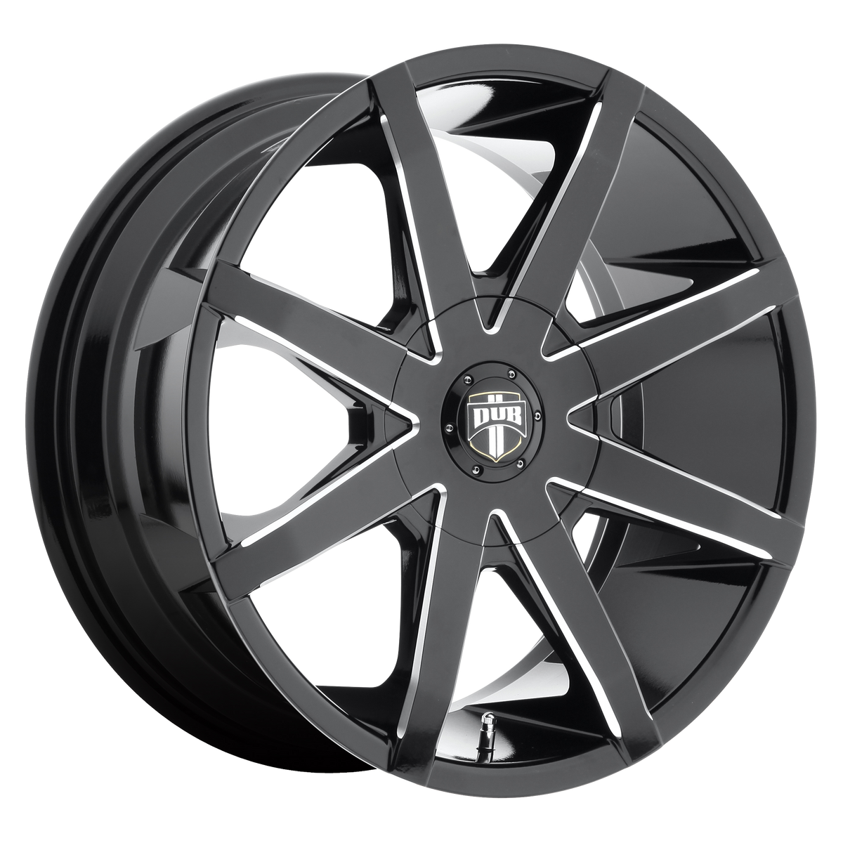 DUB 1PC S109 PUSH – 20X8.5 – 6X135/6X139.7 – 25 mm – GLOSS BLACK MILLED