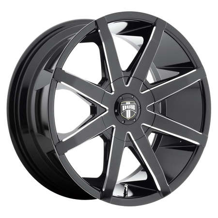 DUB 1PC S109 PUSH – 24X9.5 – 6X135/6X139.7 – 25 mm – GLOSS BLACK MILLED