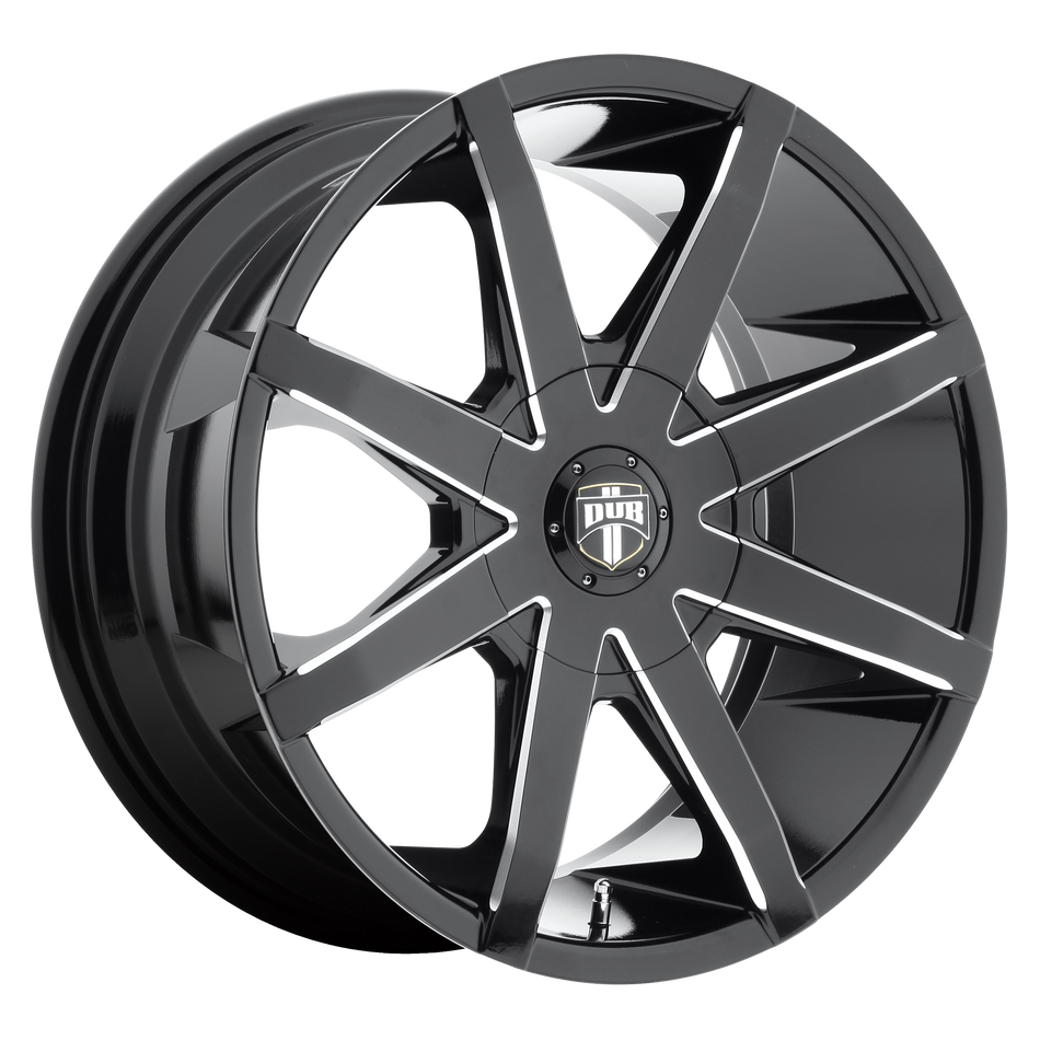 DUB 1PC S109 PUSH – 24X9.5 – 6X135/6X139.7 – 25 mm – GLOSS BLACK MILLED