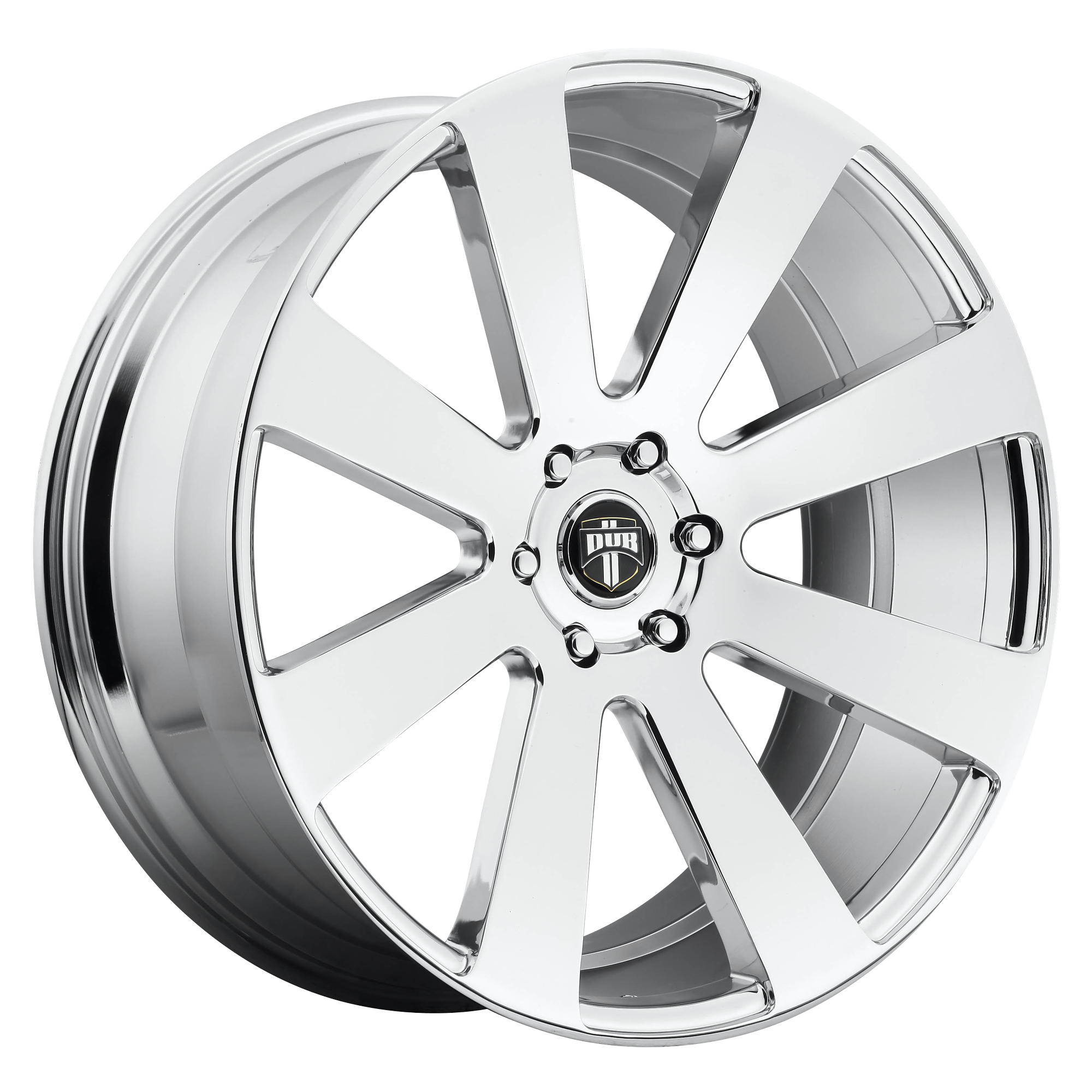 DUB 1PC S131 8-BALL – 24X10 – 6X139.7 – 20 mm – CHROME PLATED