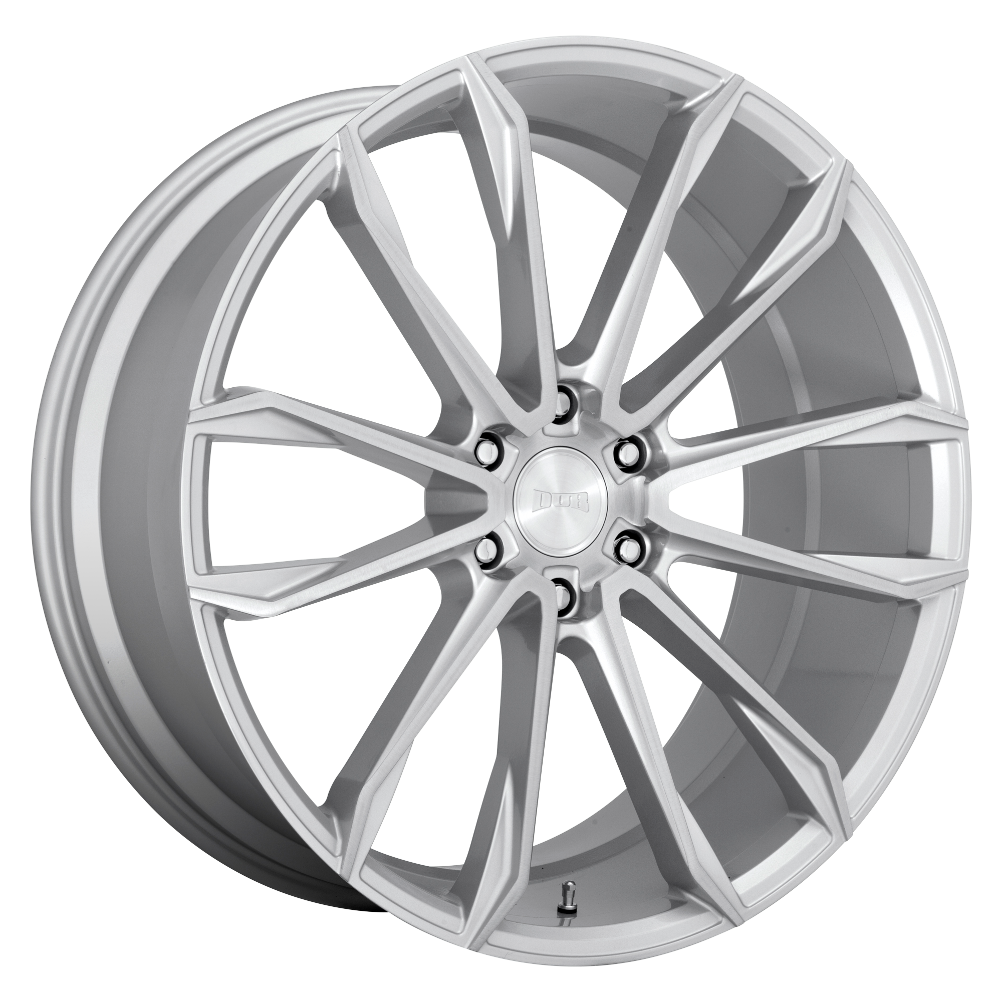 DUB 1PC S248 CLOUT – 24X10 – 6X139.7 – 30 mm – GLOSS SILVER BRUSHED