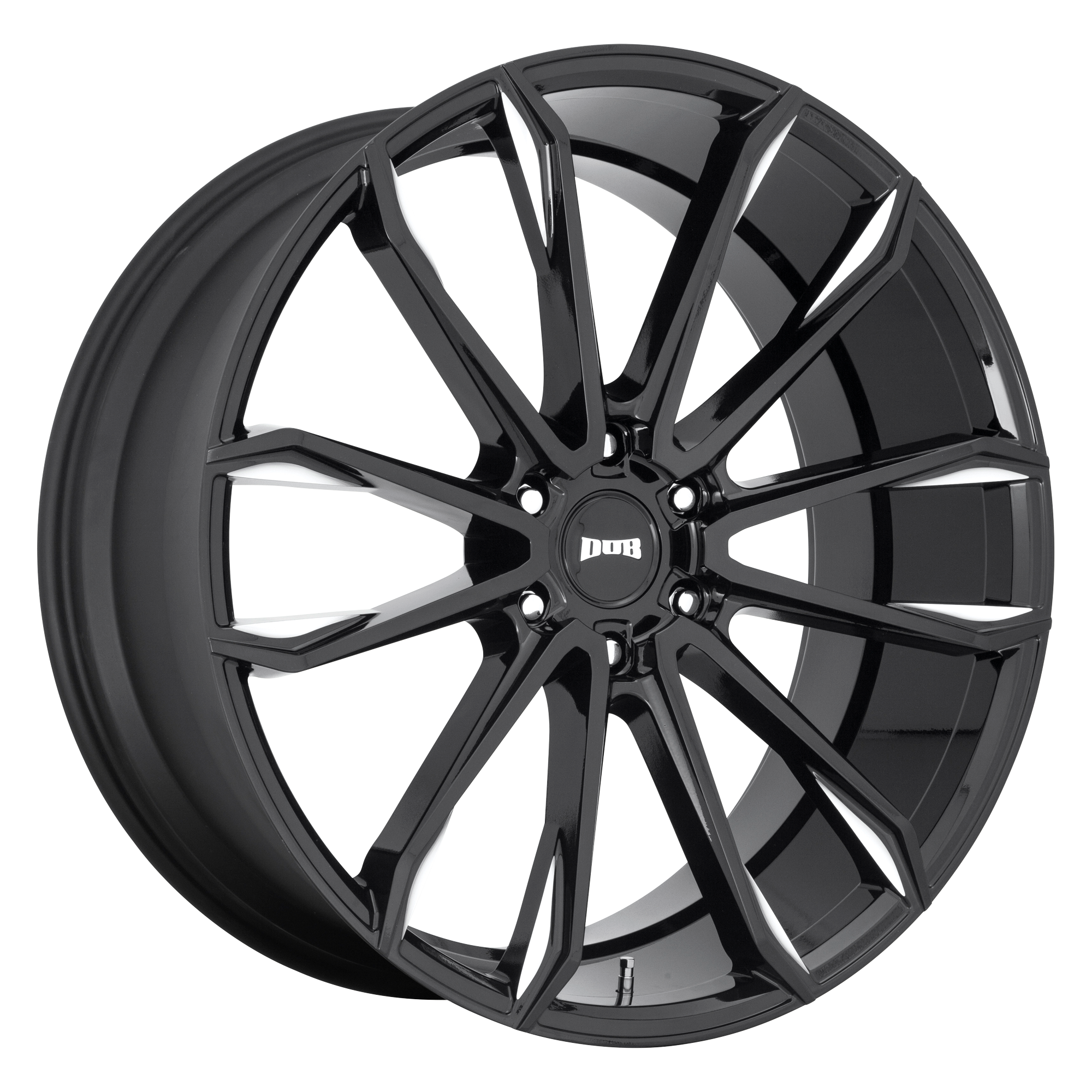 DUB 1PC S252 CLOUT – 24X10 – 6X135 – 30 mm – GLOSS BLACK MILLED