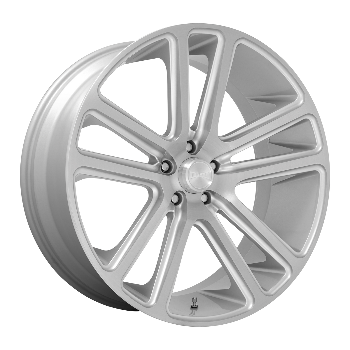 DUB 1PC S257 FLEX – 24X10 – 6X139.7 – 30 mm – GLOSS SILVER BRUSHED FACE