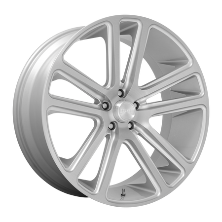 DUB 1PC S257 FLEX – 22X9.5 – 5X115 – 20 mm – GLOSS SILVER BRUSHED FACE