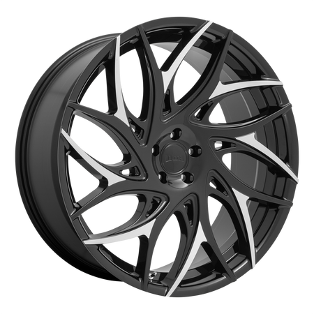 DUB 1PC S259 G.O.A.T. – 26X10 – 5X127 – 10 mm – GLOSS BLACK W/ MACHINED SPOKES