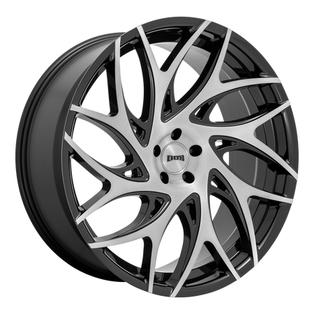 DUB 1PC S260 G.O.A.T. – 20X9 – 5X120 – 35 mm – BRUSH FACE GBLK DRK TINT SPOKE