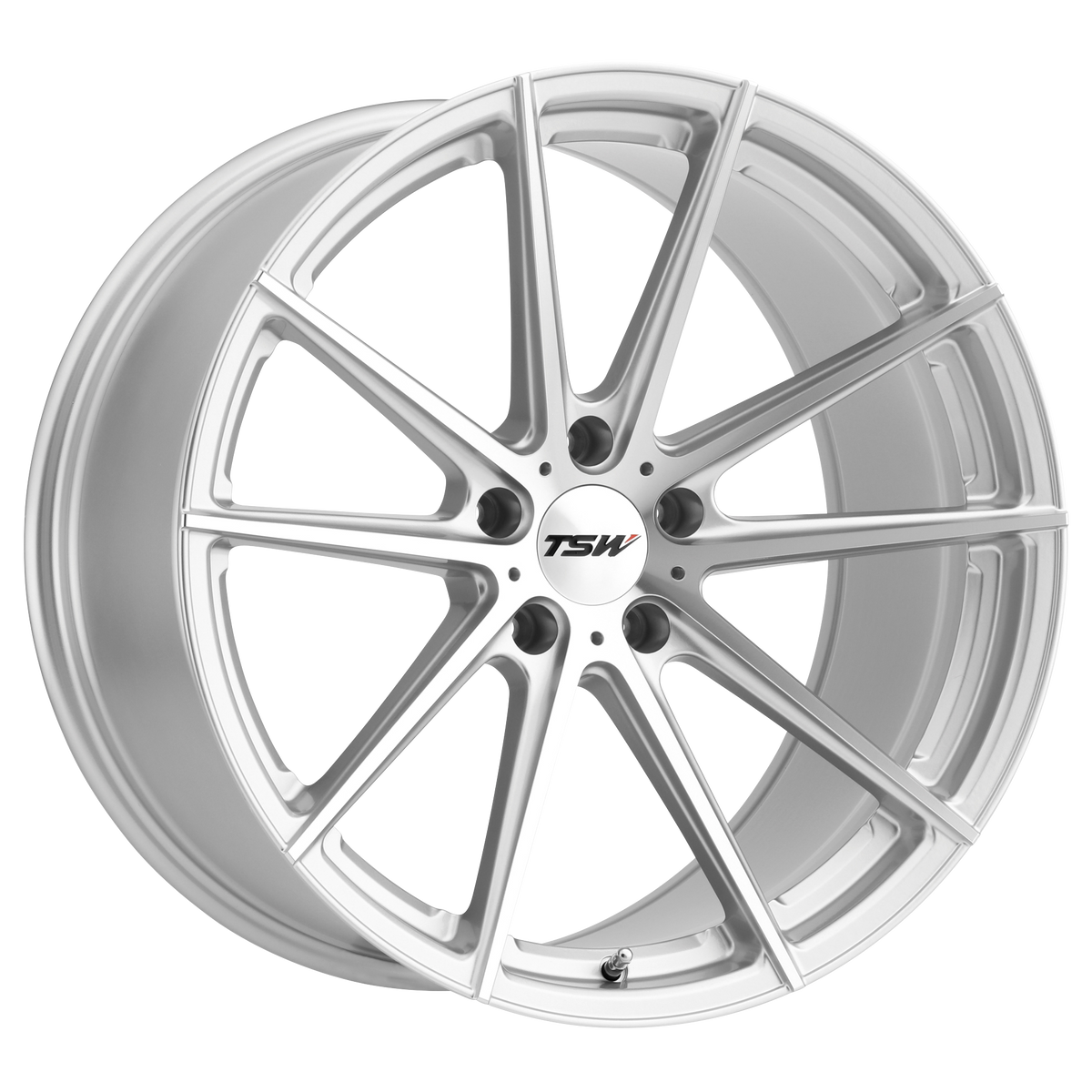 TSW BATHURST – 20X10.5 – 5X114.3 – 25 mm – SILVER W/ MIRROR CUT FACE