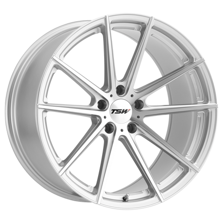 TSW BATHURST – 20X10.5 – 5X114.3 – 25 mm – SILVER W/ MIRROR CUT FACE