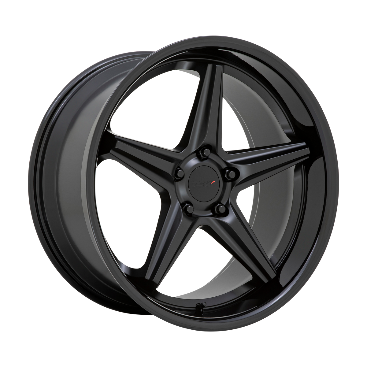 TSW LAUNCH – 19X9.5 – 5X120 – 20 mm – MATTE BLACK W/ GLOSS BLACK LIP
