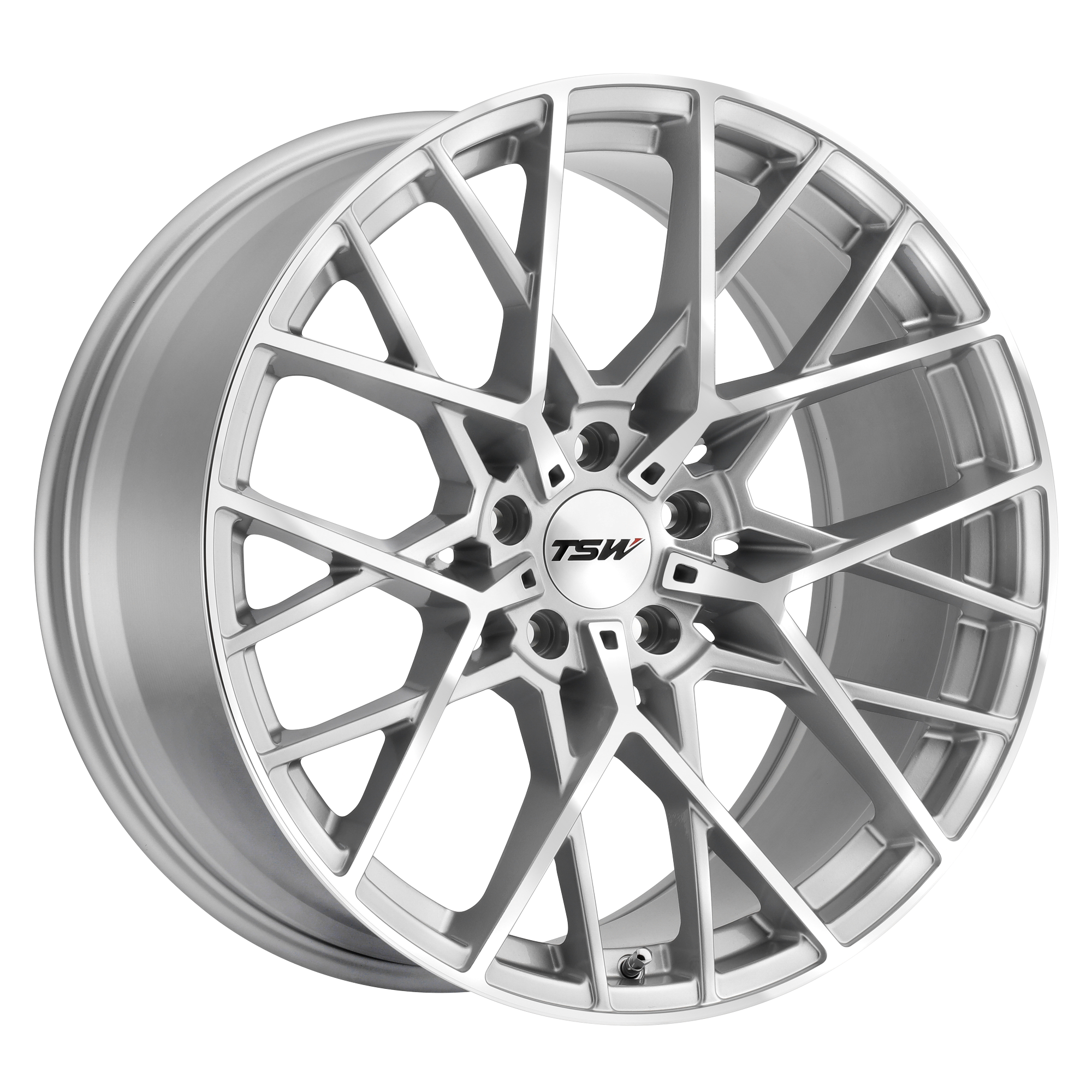 TSW SEBRING – 18X8.5 – 5X108 – 42 mm – SILVER W/  MIRROR CUT FACE