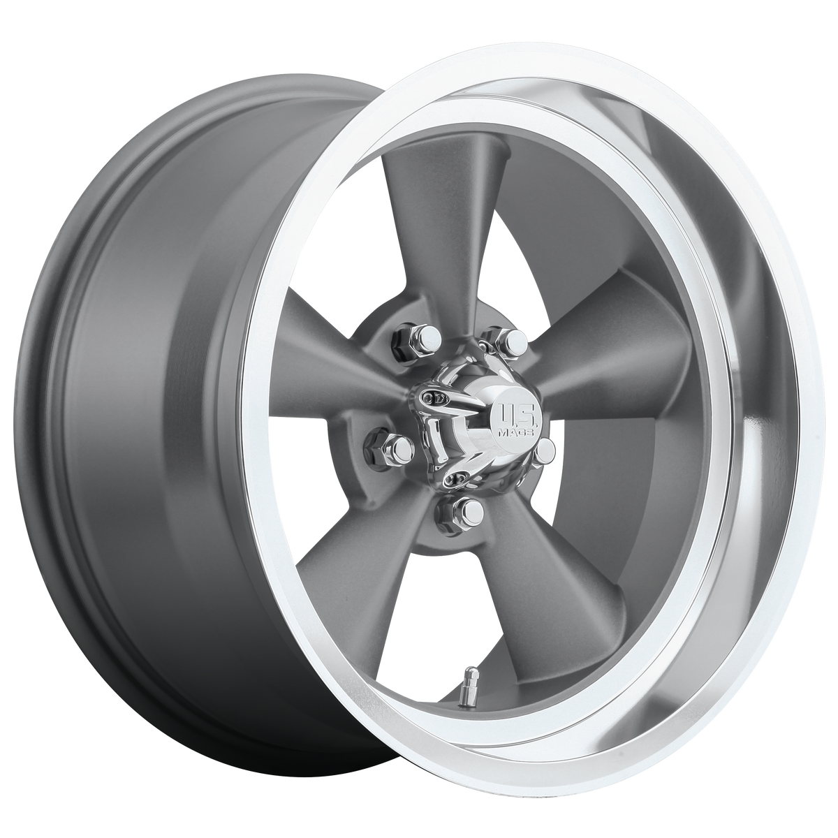 US Mag 1PC U102 STANDARD – 15X8 – 5X120.65 – 1 mm – MATTE GUN METAL