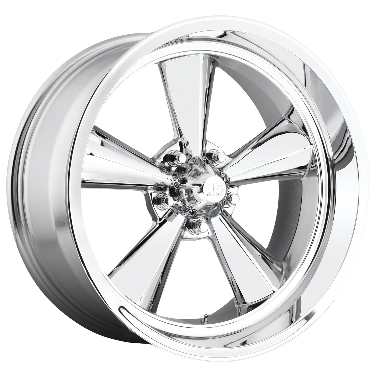 US Mag 1PC U104 STANDARD – 17X7 – 5X120.65 – 1 mm – CHROME PLATED