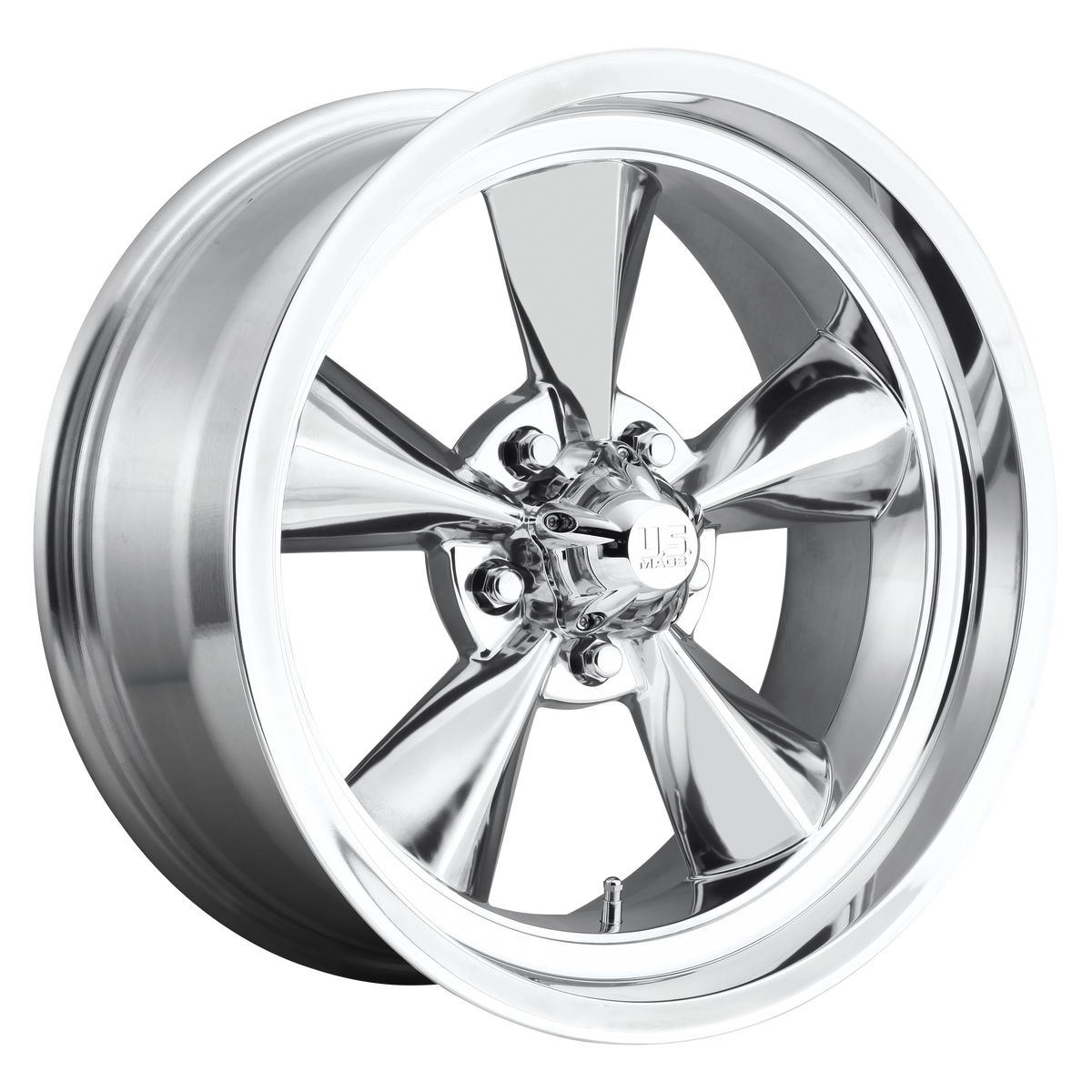 US Mag 1PC U108 STANDARD – 15X8 – 5X120.65 – 1 mm – HIGH LUSTER POLISHED