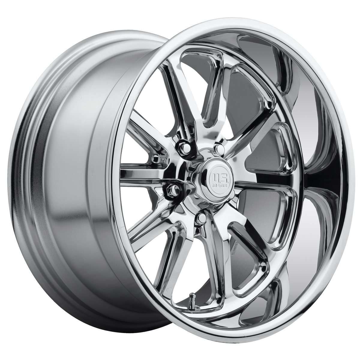 US Mag 1PC U110 RAMBLER – 20X8 – 5X127 – 1 mm – CHROME PLATED