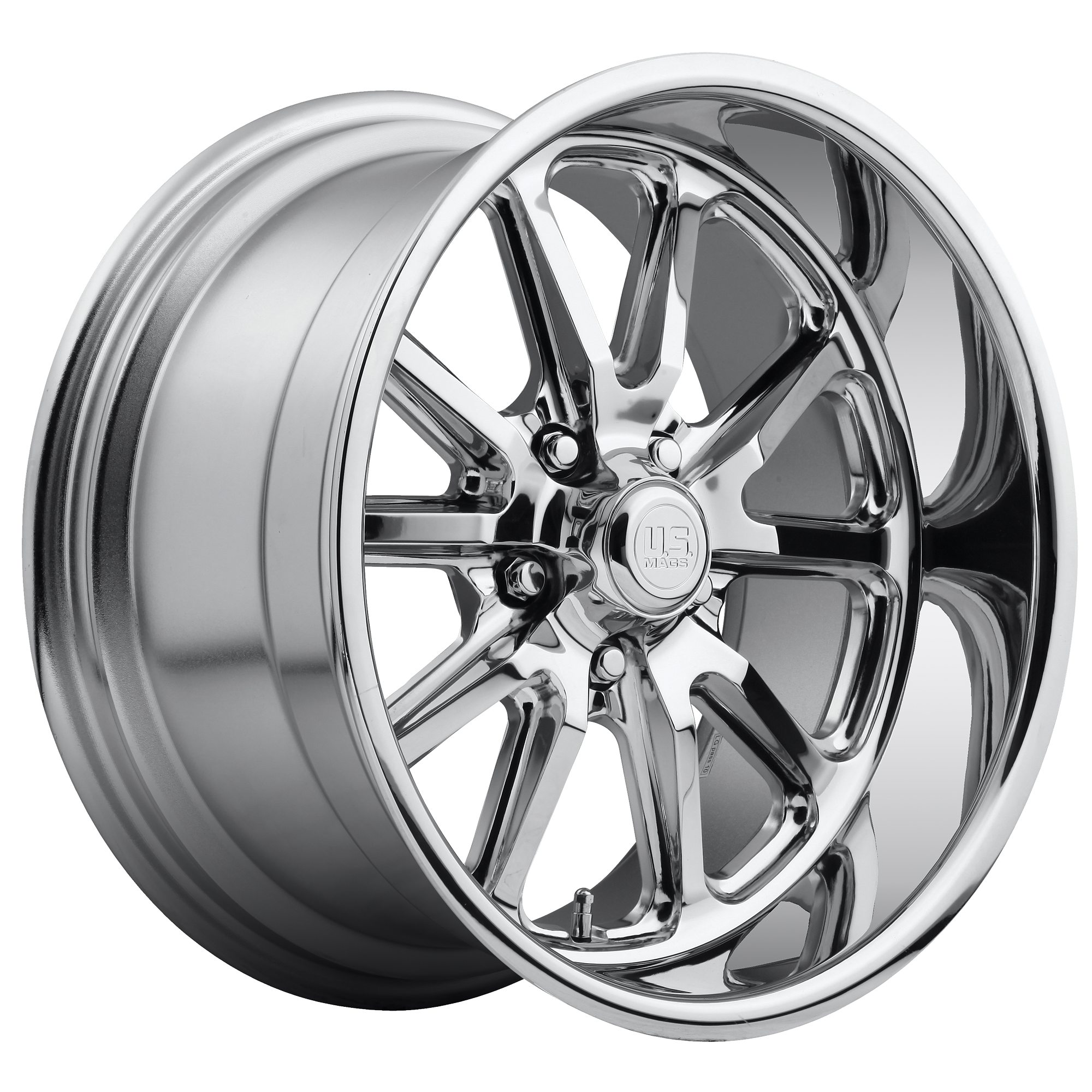 US Mag 1PC U110 RAMBLER – 20X8 – 5X127 – 1 mm – CHROME PLATED
