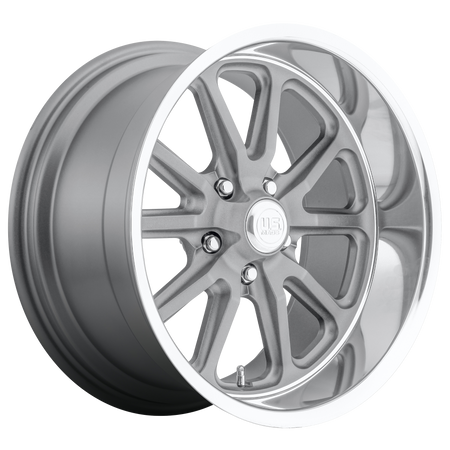 US Mag 1PC U111 RAMBLER – 20X8 – 5X127 – 1 mm – TEXTURED GRAY W/ DC LIP