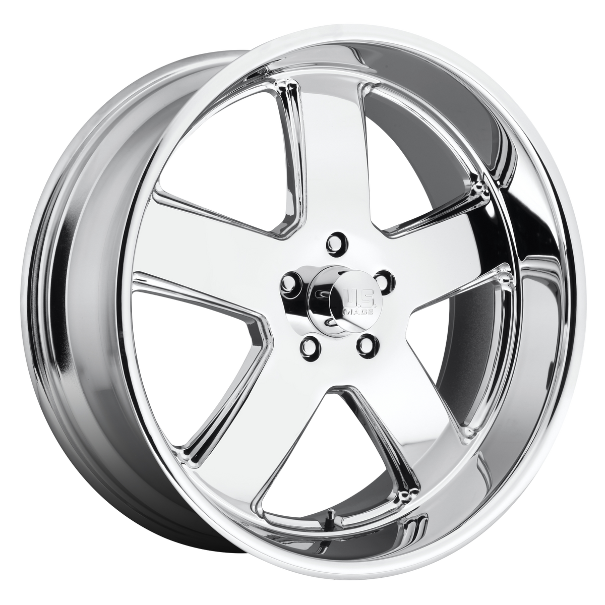 US Mag 1PC U116 HUSTLER – 20X9.5 – 5X127 – 1 mm – CHROME PLATED