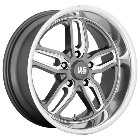 US Mag 1PC U129 CTEN – 20X8.5 – 5X120.65 – 7 mm – MATTE GUN METAL MILLED