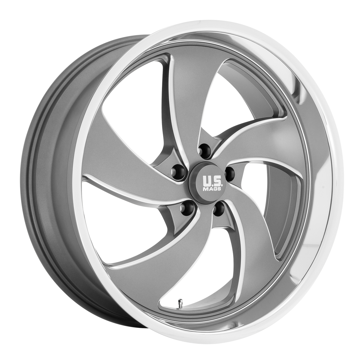 US Mag 1PC U133 DESPERADO – 24X10 – 6X139.7 – 25 mm – ANTHRACITE MILLED DIAM-CUT LIP