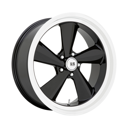 US Mag 1PC U136 TS – 22X9 – 5X127 – 15 mm – GLOSS BLACK W/ DIAMOND CUT LIP