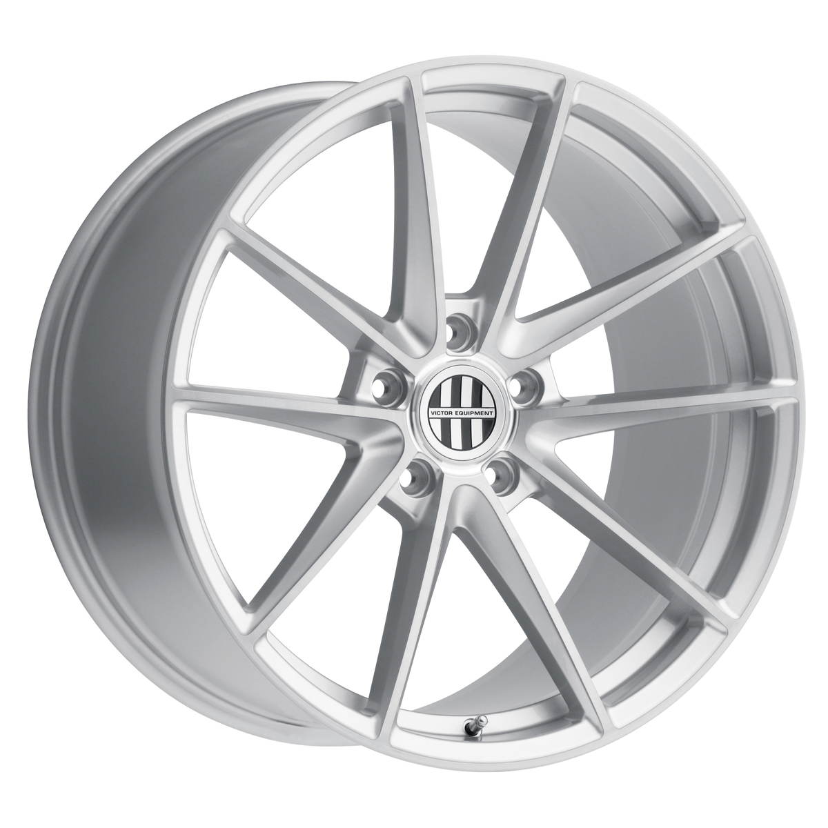 Victor Equipment ZUFFEN – 19X10.5 – 5X130 – 55 mm – SILVER W/ BRUSHED FACE
