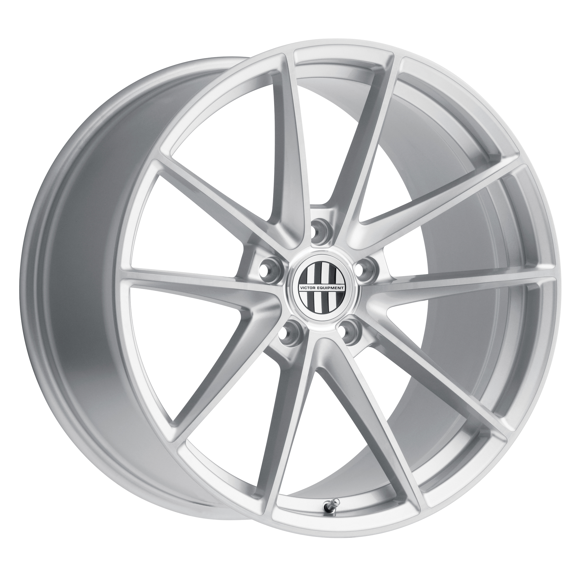 Victor Equipment ZUFFEN – 19X10.5 – 5X130 – 55 mm – SILVER W/ BRUSHED FACE
