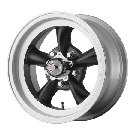 American Racing Vintage VN105 TORQ THRUST D – 15X8.5 – 5X127 – -25 mm – SATIN  BLACK W/ MACHINED LIP