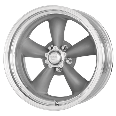 American Racing Vintage VN215 CLASSIC TORQ THRUST II – 15X7 – 5X127 – -6 mm – MAG GRAY W/ MACHINED LIP