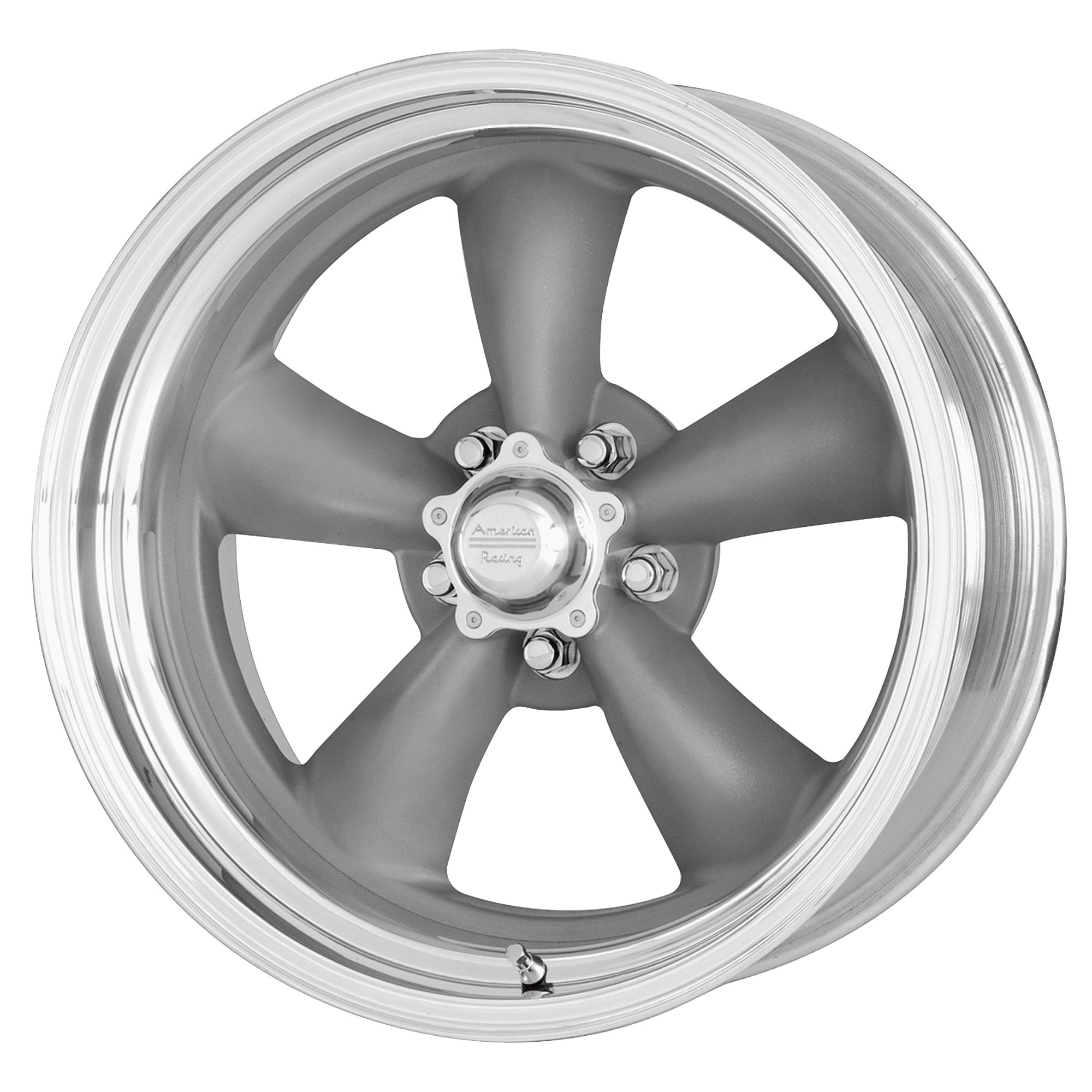 American Racing Vintage VN215 CLASSIC TORQ THRUST II – 20X10 – 5X127 – 6 mm – MAG GRAY W/ MACHINED LIP