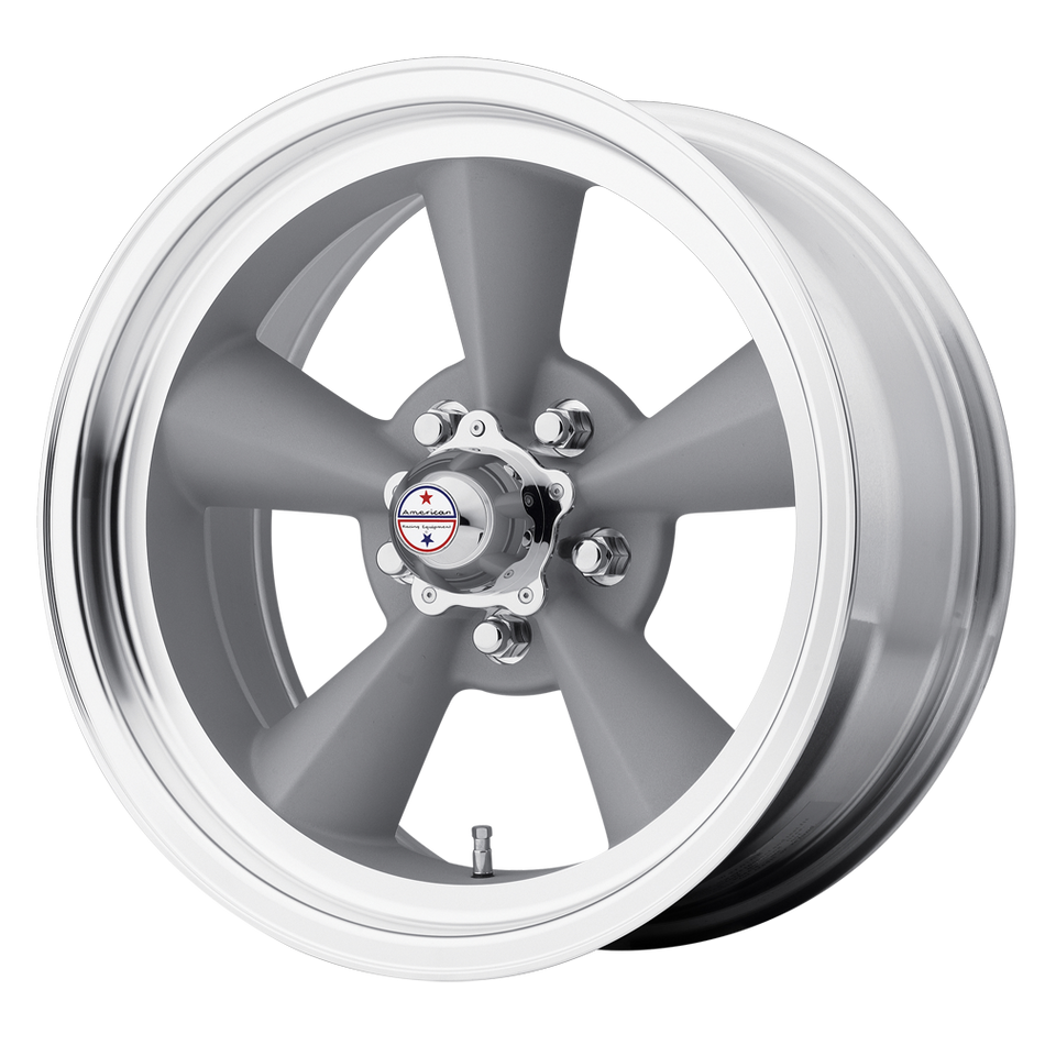 American Racing Vintage VN309 TT O – 15X5 – 5X114.3 – -13 mm – VINTAGE SILVER W/ MACHINED LIP