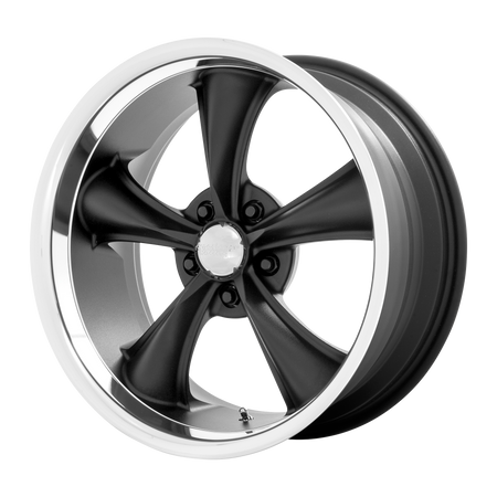 American Racing Vintage VN338 BOSS TT – 18X9.5 – 5X120.65 – -4 mm – TEXTURED BLACK DIAMOND CUT LIP