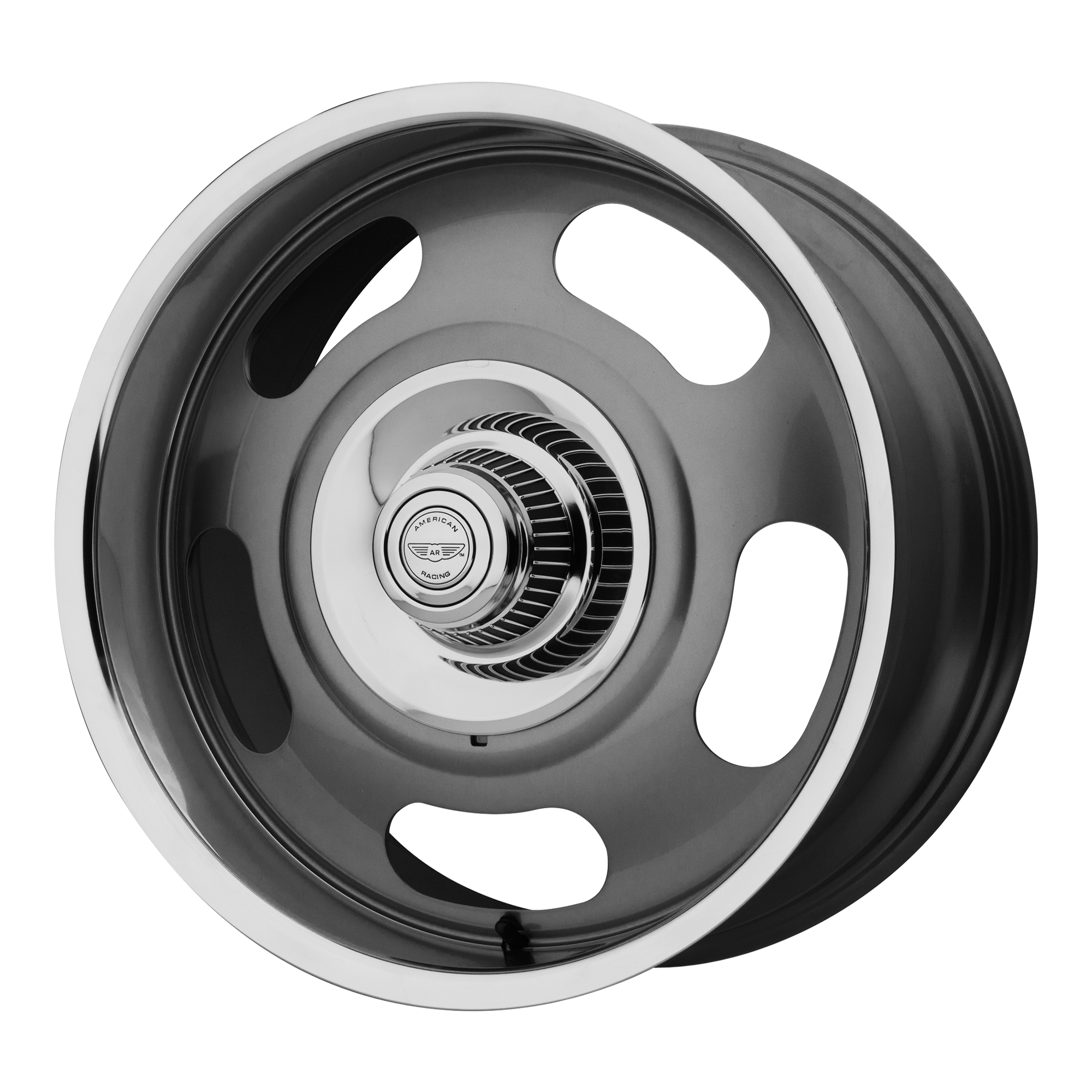 American Racing Vintage VN506 RALLY – 20X8 – 6X139.7 – 0 mm – MAG GRAY CENTER W/ POLISHED LP