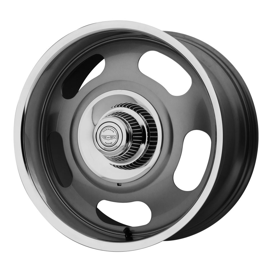 American Racing Vintage VN506 RALLY – 20X8 – 6X139.7 – 0 mm – MAG GRAY CENTER W/ POLISHED LP