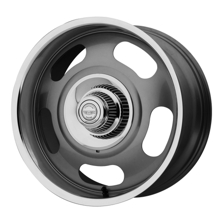 American Racing Vintage VN506 RALLY – 17X9 – 5X120.65/5X127 – 12 mm – MAG GRAY CENTER W/ POLISHED LP