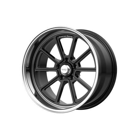 American Racing Vintage VN510 DRAFT – 18X10 – 5X114.3 – 0 mm – GLOSS BLACK W/ DIAMOND CUT LIP