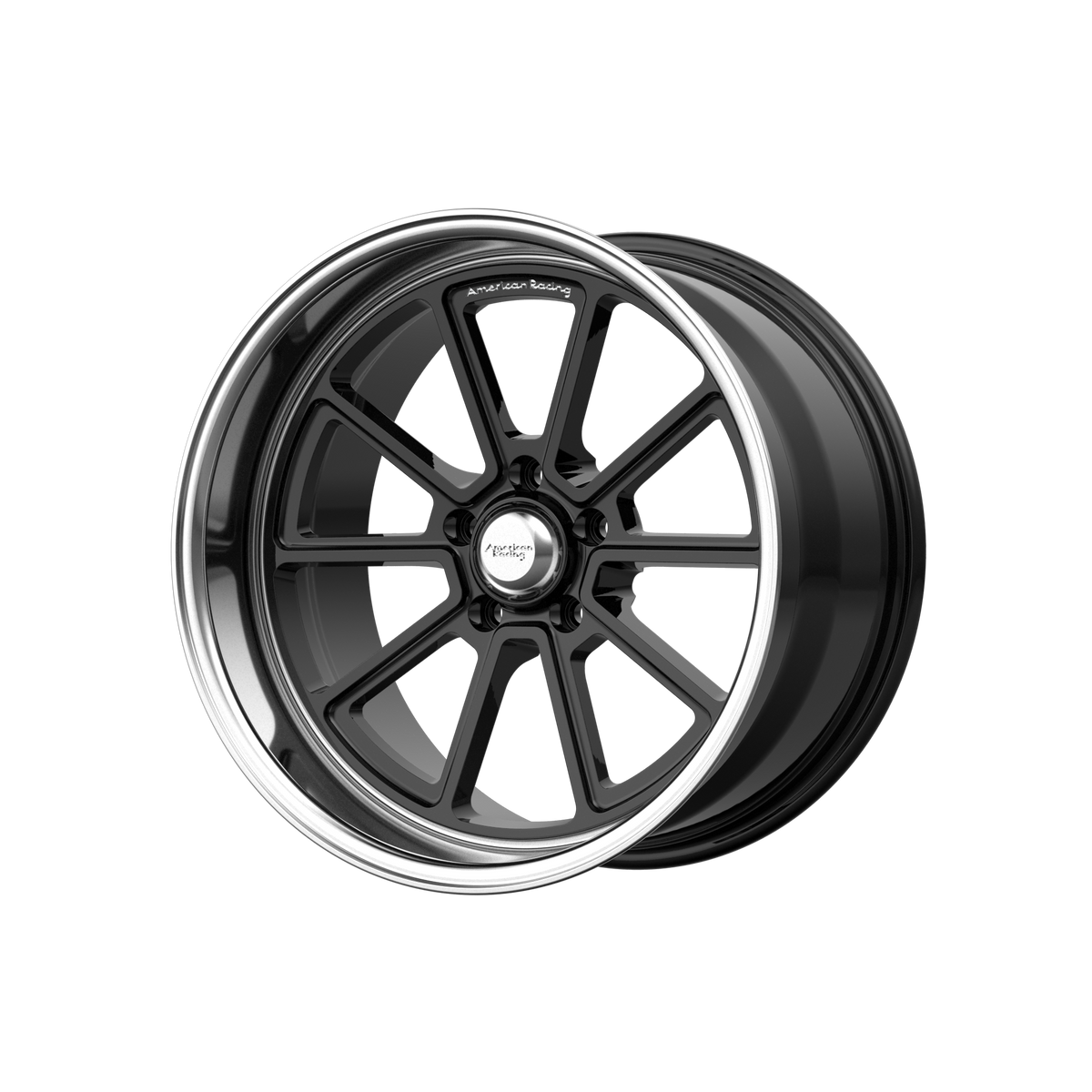 American Racing Vintage VN510 DRAFT – 18X10 – 5X127 – 0 mm – GLOSS BLACK W/ DIAMOND CUT LIP