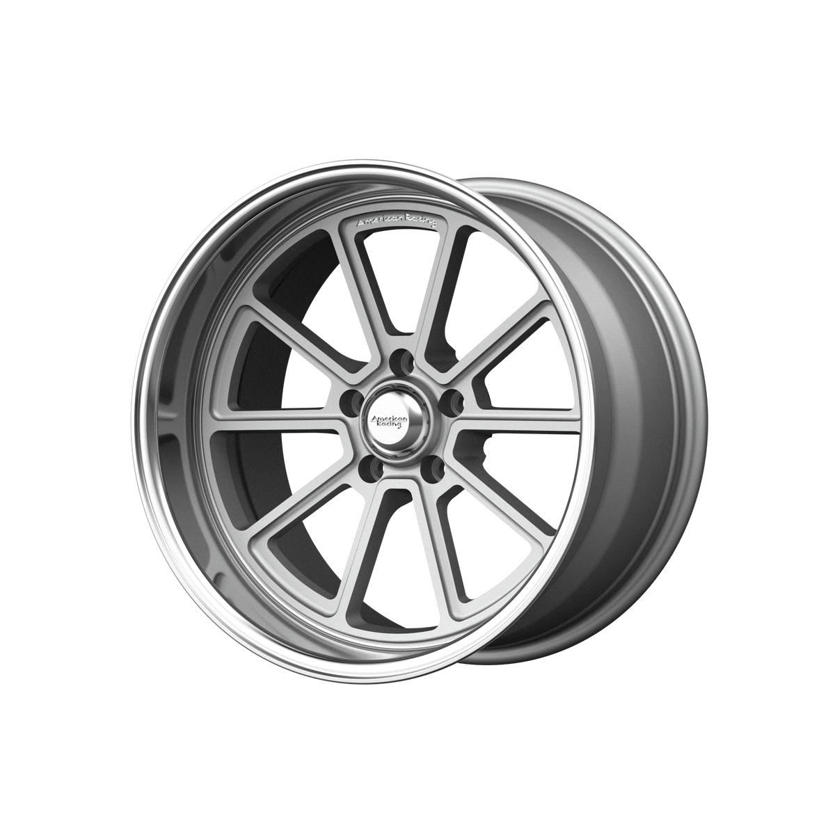 American Racing Vintage VN510 DRAFT – 18X8 – 5X120.65 – 0 mm – VINTAGE SILVER W/ DIAMOND LIP