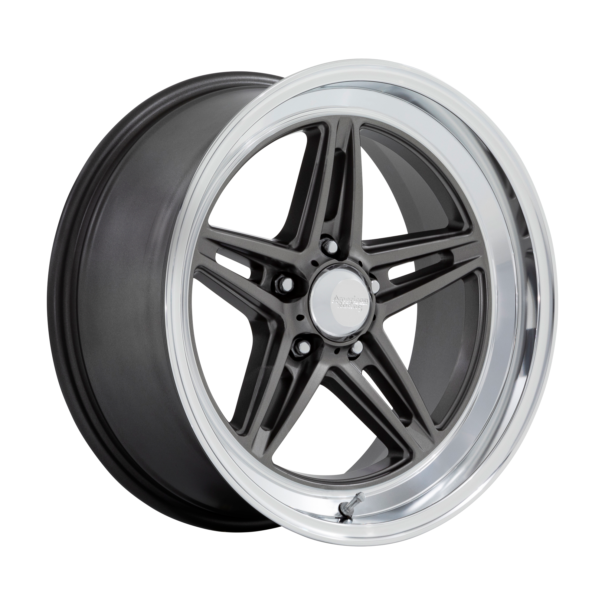 American Racing Vintage VN514 GROOVE – 18X10 – 5X114.3 – 0 mm – ANTHRACITE W/ DIAMOND CUT LIP