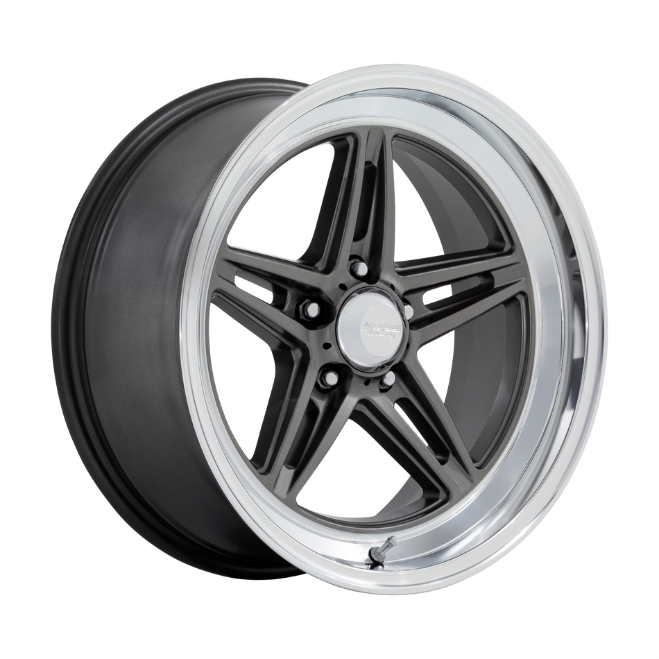 American Racing Vintage VN514 GROOVE – 20X10 – 5X120.65 – 6 mm – ANTHRACITE W/ DIAMOND CUT LIP