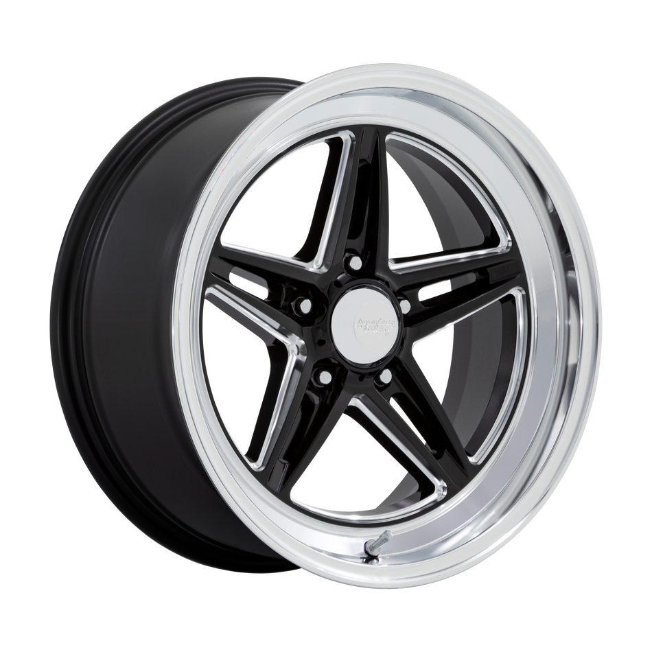 American Racing Vintage VN514 GROOVE – 20X10 – 5X120.65 – 6 mm – GLOSS BLACK W/ DIAMOND CUT LIP