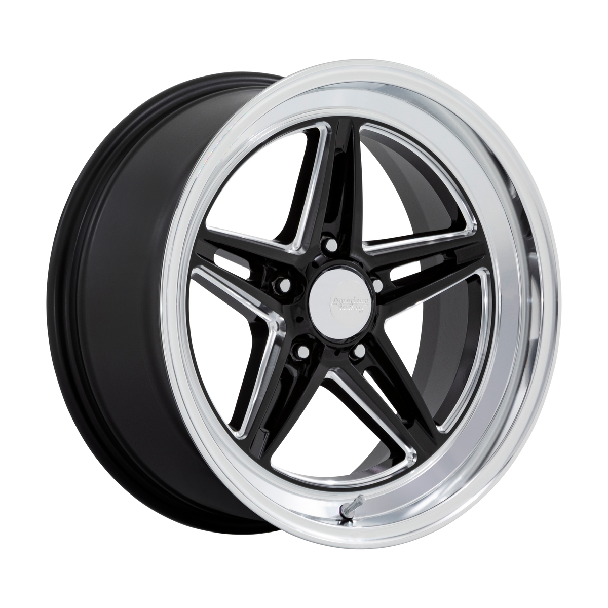 American Racing Vintage VN514 GROOVE – 20X8.5 – 5X127 – 6 mm – GLOSS BLACK W/ DIAMOND CUT LIP