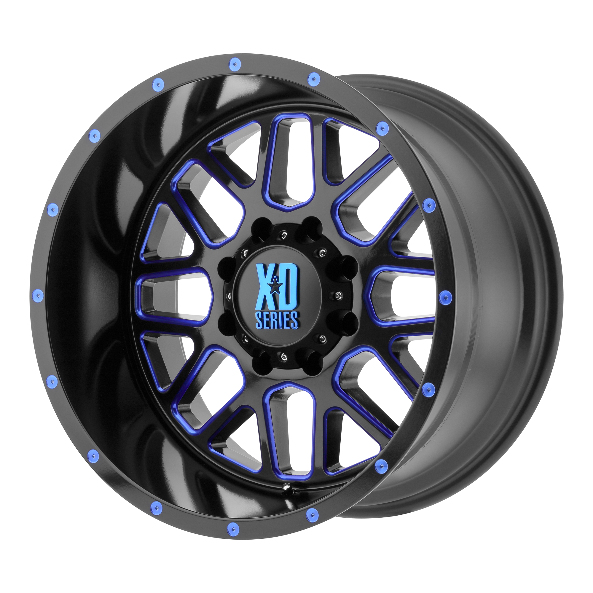 XD XD820 GRENADE – 20X10 – 5X127 – -24 mm – SATIN BLACK MILL W/ BLUE TINT