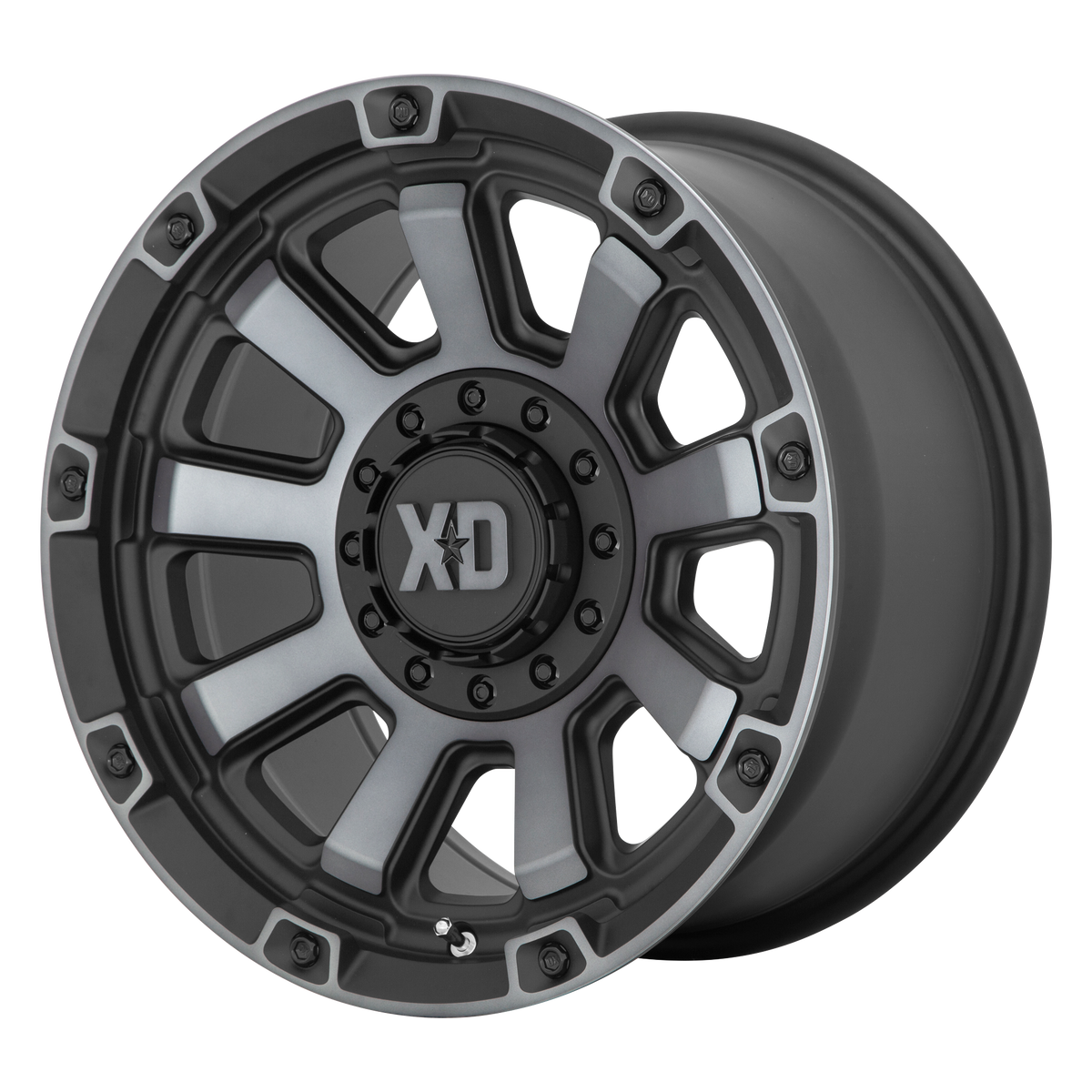 XD XD852 GAUNTLET – 17X9 – 6X135/6X139.7 – 0 mm – SATIN BLACK W/ GRAY TINT