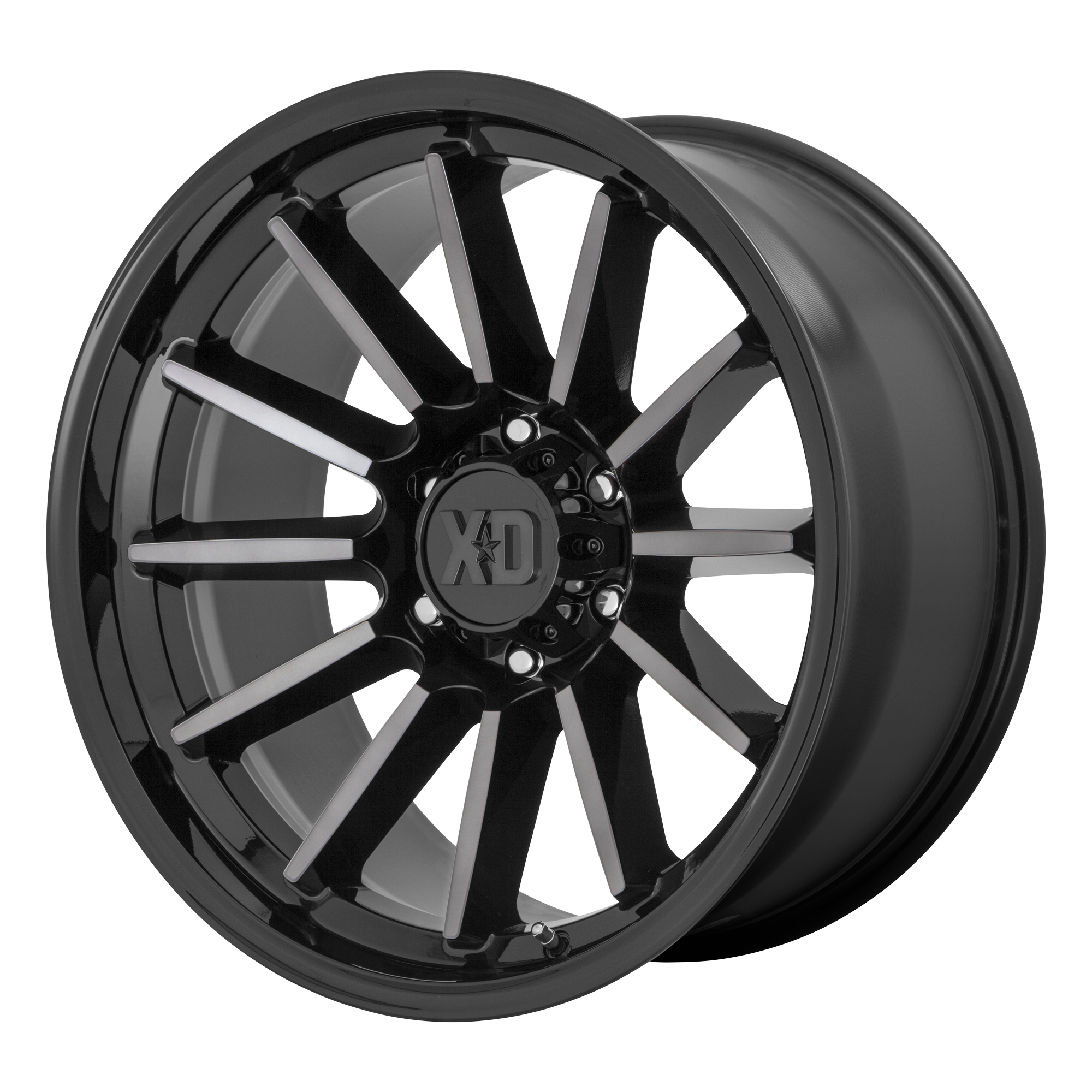 XD XD855 LUXE – 20X9 – 6X120 – 18 mm – GLOSS BLACK MACH W/ GRAY TINT