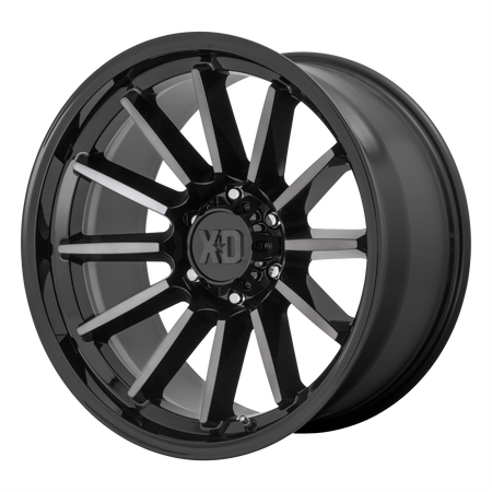 XD XD855 LUXE – 20X9 – 6X120 – 18 mm – GLOSS BLACK MACH W/ GRAY TINT