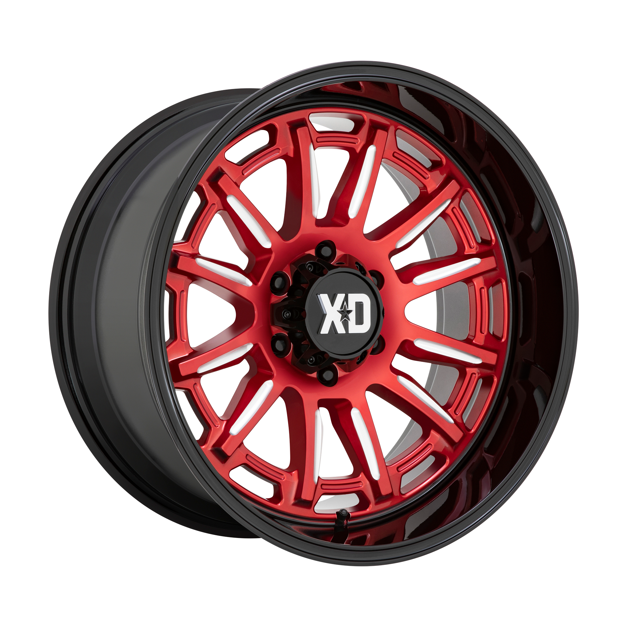 XD XD865 PHOENIX – 20X10 – 6X135 – -18 mm – CANDY RED MILLED W/ BLACK LIP
